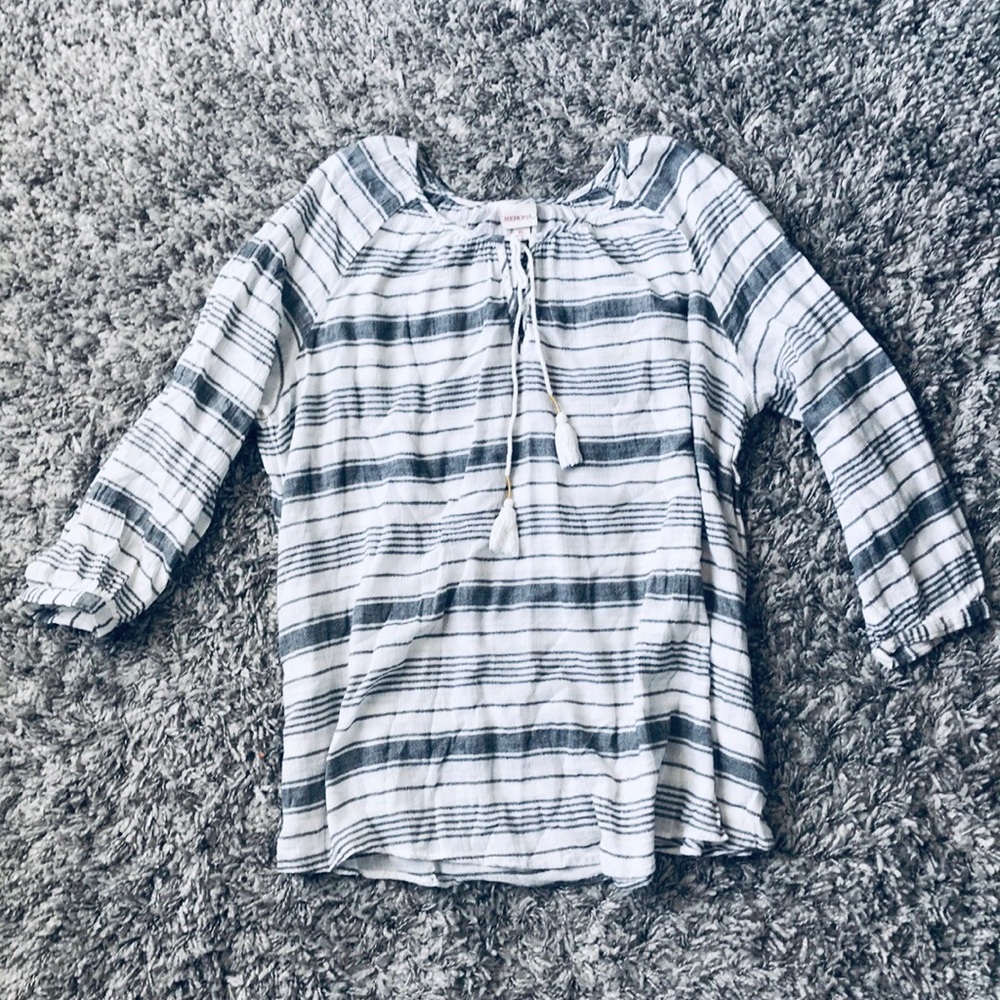 NWOT Striped Linen Tunic